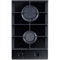 MPM Eingebautes Gaskochfeld mit 2 Kochzonen aus Glas, 510x295 mm, Modell -30-GMH-20