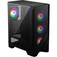 MSI MAG Forge M100R, Micro Tower, PC, Schwarz, Transparent, micro ATX, Mini-ITX, Gehärtetes Glas, Gaming
