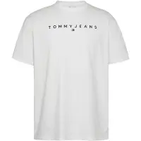 Tommy Hilfiger T-Shirt Linear Logo DM0DM20744 Weiß Regular Fit