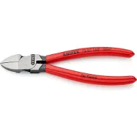 Knipex Seitenschneider für Kunststoff, gerade, ohne Facette, mit Öffnungsfeder