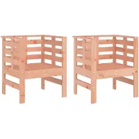 The Living Store Gartenstühle 2 Stk. 61,5x53x71 cm Massivholz Douglasie