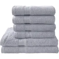Dyckhoff Handtuch Set "Siena", grau (silbergrau), Obermaterial: 100% Baumwolle, Handtuch-Sets, Handtuch Set, in tollen Unifarben