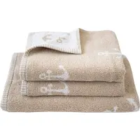 Dyckhoff Handtuch Set "Maritim, Nautic", beige (greige), 3 Stk., Frottier, Frottier, Obermaterial: 100% Baumwolle, Handtuch-Sets, Handtuch Set, 2 Handtücher (50x100 cm), 1 Duschtuch (70x140 cm)