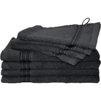 Dyckhoff Handtuch Set "Siena", grau (graphit), 8 Stk., Walkfrottier, Walkfrottier, Obermaterial: 100% Baumwolle, Handtuch-Sets, Handtuch Set, in tollen Unifarben