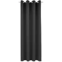 Homing Vorhang "Mia" Gr. 1, schwarz, B:140cm H:245cm, Polyester, Gardinen, Vorhang, Fertigschal