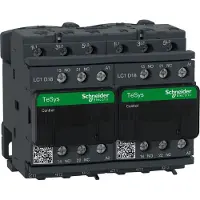 Schneider Electric LC2D18B7V Wendeschützkombination, 3p+1S+1Ö, 7,5kW/400V/AC3, 18A, Spule 24V 50/60Hz
