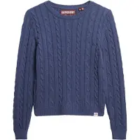 Superdry für Damen. W6110685A Essential Slim Jersey blau (XL), Lässig, Acryl
