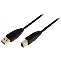 Logilink 2m USB 3.0, 2 m, USB A, USB B, USB 3.2 Gen 1 (3.1 Gen 1), Männlich/Männlich, Schwarz