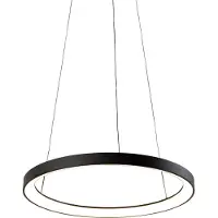 Paul Neuhaus LED-Hängelampe Hoop, schwarz, Ø 57 cm, dimmbar