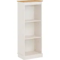 Otto Home Bücherregal "Indra, Standregal, Regal, aus Massivholz", gelb (weiß, honig), B:46cm H:117cm T:32cm, Massivholz, Regale, Bücherregal, aus massiver Kiefer, in verscheidenen Höhen, mit FSC