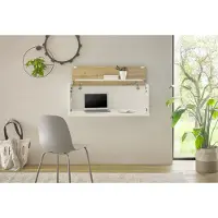 Home affaire Wandsekretär "CiTY/GiRON", weiß, B:100cm H:35cm T:30cm, Sekretäre, Wandsekretär, zeitlos modern, wohnliches Home Office, Breite 100 cm