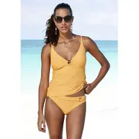 s.Oliver Tankini-Top "Rome", Damen, Gr. 42, Cup A/B, gelb, Polyamid, unifarben, Bikini-Oberteile Tankini-Top, in verschiedenen Unifarben