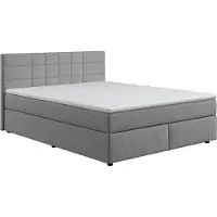Cotta Boxbett "Nala", grau (hellgrau), B:146cm L:206cm, 100% Polyester, Komplettbetten, Boxbett, wahlweise mit Matratze und Topper erhältlich