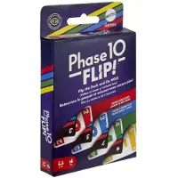 Mattel Games Phase 10 Flip Kartenspiel, klassisches Kartenspiel für die ganze Familie mit beidseitig bedruckten Karten für 2 bis 6 Spieler, Kartenspiel, Abwurf, 7 Jahr(e)