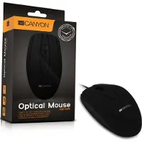 Canyon CNE-CMS1, Beidhändig, Optisch, USB Typ-A, 800 DPI, Schwarz