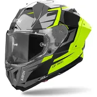 Airoh GP 800 Master Carbon Schwarz Grau Gelb Integralhelm Größe XS