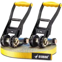 Gibbon Slacklines - Flowline Treewear Set Gr 20 m gelb/blau