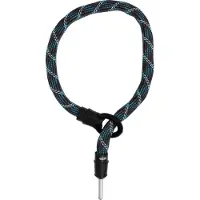 ABUS Rahmenschloss-Einsteckkette IvyTex Adaptor Chain 6KS - Fahrradschloss mit schmutz- und feuchtigkeitsabweisender Hülle - 6 mm starke Kette - Grau