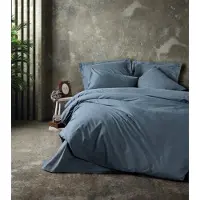 L'essentiel Maison , Plain - Anthracite, Ranforce Super King Bettbezug-Set (FR), Anthrazit, 100 % BAUMWOLLE RANFORCE, 260 x 220 cm