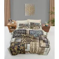 L'essentiel Maison , 474, King-Size-Bettbezug-Set (FR), Braun, 100 % POLYESTER-MICROSATIN, 240 x 220 cm
