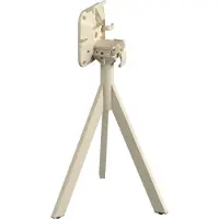 Veba Infinity Tripod Terrassentisch Sand frame + Midnight Marble HPL Ø70 cm