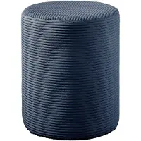 Maintal Polsterhocker "Wiesenbach", blau (dunkelblau), Cord, Hocker, Polsterhocker, in Cord Bezug