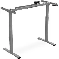 Digitus Elektrisch höhenverstellbares Tischgestell, Single-Motor, 2-Stufen, Grau, 70 kg, Elektro, 25 mm/sek, Gerade, 2 Bein(e), Grau