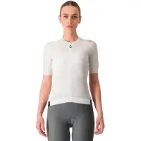 Castelli Damen Espresso W Jersey Technisches Trikot, Ivory/Dark Gray, X-Large