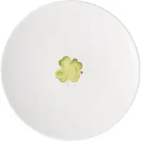 Villeroy & Boch Frühstücksteller "Frühstücksteller Good Luck With Love ø 21,2 cm weiß-grün"