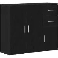 vidaXL Sideboard Schwarze Eiche 91 x 29,5 x 75 cm Holzwerkstoff