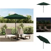 vidaXL LED Cantilever Schirm 3 m Grün - Sonnenschirme & Sonnenschutze