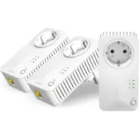 Strong Powerline 600 Triple Pack EU V2, 600 Mbit/s, IEEE 802.3, IEEE 802.3u, Schnelles Ethernet, 10,100 Mbit/s, 10BASE-T, 100BASE-TX, HomePlug AV
