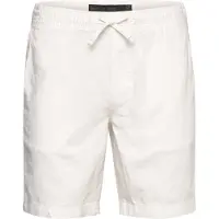 Indicode Shorts "INWamo", Herren, Gr. S, N-Gr, weiß (sanftes weiß), Web, Obermaterial: 55% Baumwolle, 45% Leinen, unifarben, slim fit knielang, Hosen Shorts