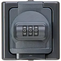 Kopp 109815008 BLUE ELECTRIC - Schutzkontakt-Steckdose mit Zahlenschloss, Farbe: anthrazit