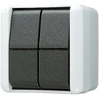 JUNG 805 W, 1P, Schwarz, Weiß, 250 V, 10 A