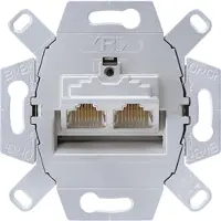 JUNG UAE8-8UPOK6 Datendose Cat. 6 / Cat. 6A iso 2 x 8-pol., für 2 Terminals (getrennt) UAE88UPOK6 UAE 8-8 UPOK6 - 10 Stück