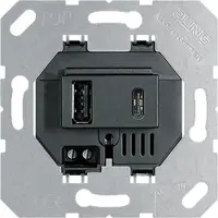 JUNG USB-Ladebuchse Typ A und C Schwarz - USB15CASW