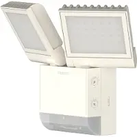Theben 1020802 LED-Strahler mit Bewegungsmelder, weiss, 4000 K, 2x900 lm theLeda S17-100 WH