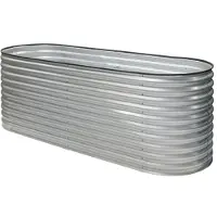 Westmann Grow Faster M Metall Hochbeet aus Wellblech Silber