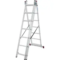 Krause Corda Aluminium-Vielzweckleiter 3x7 Sprossen