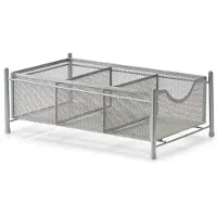 Zeller Allzweckkorb PRESENT, silber (silberfarben), B:24,5cm H:14,5cm T:39,5cm, Metall, Pulverlack, Aufbewahrungsboxen, Allzweckkorb, Ideal für Küche oder Büro
