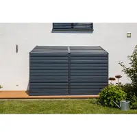 Spacemaker Gerätehaus , grau, Stahlblech, Gerätehäuser, Gerätehaus, Metall