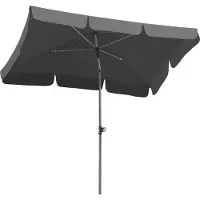 Schneider-Schirme Mittelstockschirm Schneider Schirme Locarno 180 x 120 cm anthrazit mit UV-Schutz 50+, wasserabweisende Polyesterbespannu