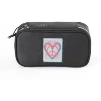 Nitro Mäppchen PENCIL CASE XL Peace Love schwarz