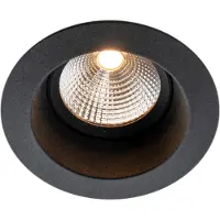 The Light Group SLC One Soft LED-Einbauspot schwarz 3.000K