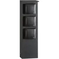 LCD Steckdosensäule, 3-fach, Aluminium, Edelstahl, graphit 016, schwarz, Edelstahl