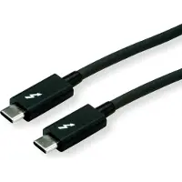 Roline Thunderbolt 3 Kabel, C-C, ST/ST, 20Gbit/s, 100W, schwarz, 2 m