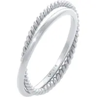 Elli Silberring "Ring Wickelring Klassik Fein Gedreht 925 Silber" Gr. 50, silber, Fingerringe, Damen, 50, Silber 925 (Sterlingsilber), Silberring