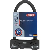 ABUS Bügelschloss Granit Extreme 59 – Motorrad- & Fahrradschloss mit XPlus Zylinder – höchstes -Sicherheitslevel 20 – Bügelhöhe 245 mm