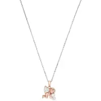 Amor Kette mit Anhänger für Damen, Sterling Silber 925, Zirkonia (synth.) Engel amor Bicolor